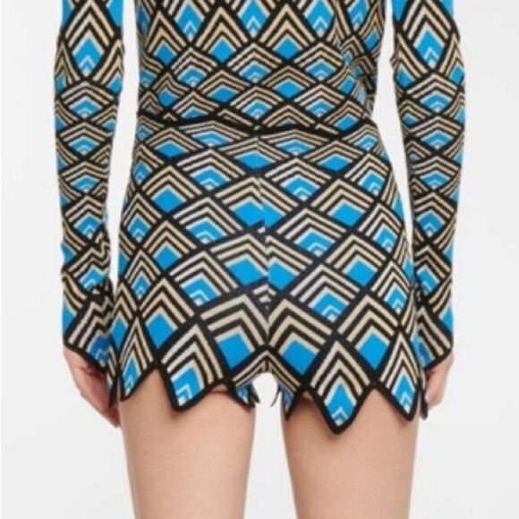 Paco Rabanne Geometric Jacquard Shorts Size XS - Picture 3 of 8